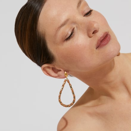 Boucles d'oreilles Bibi mini dorées - Osier - Collection 55 ans