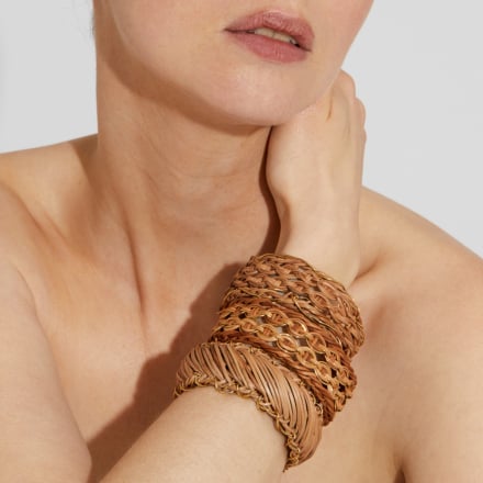 Bracelet Tojo doré - Osier - Collection 55 ans