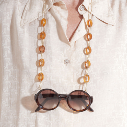 Escale necklace glasses chain small size gold 